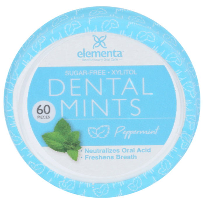 Elementa Silver - Mints Dental Peppermint 60 Pc - Pack Of 10