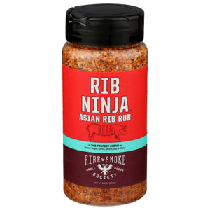 Fire And Smoke - Rub Rib Rib Ninja 10 Oz - Pack Of 6