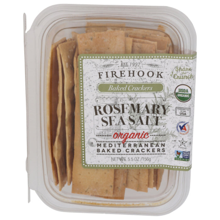 Firehook - Cracker Rosemary Snack Box 5.5 Oz - Pack Of 8