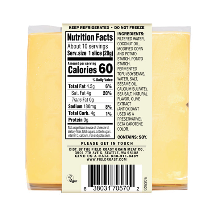 Field Roast - Cheese Slices - Original, 7oz (Pack of 8)