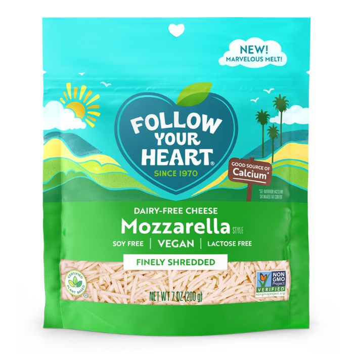 Follow Your Hea - Mozzarella - Shredded, 7oz (Pack of 8)