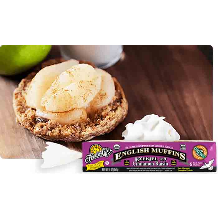 Food For Life - English Muffins Ezekiel, 16oz |Cinnamon Raisin Org