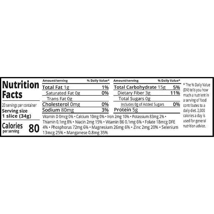 Food For Life - Bread Ezekiel Sesame Organic - back