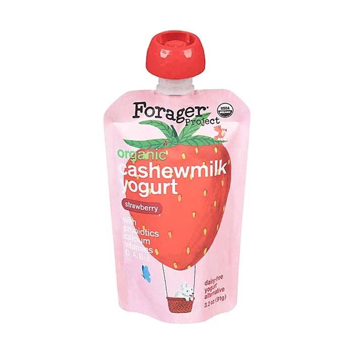Forager - Yogrt Pouch Cashewmilk Strawberry, 3.2fo  Pack of 8