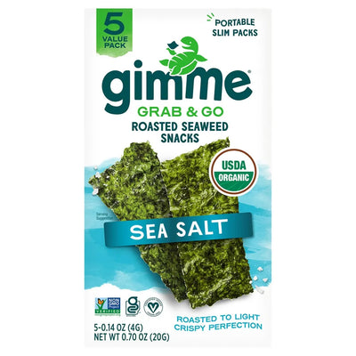 Gimme - Seaweed Snacks - Sea Salt Avocado Oil, 0.7oz (Pack of 6)