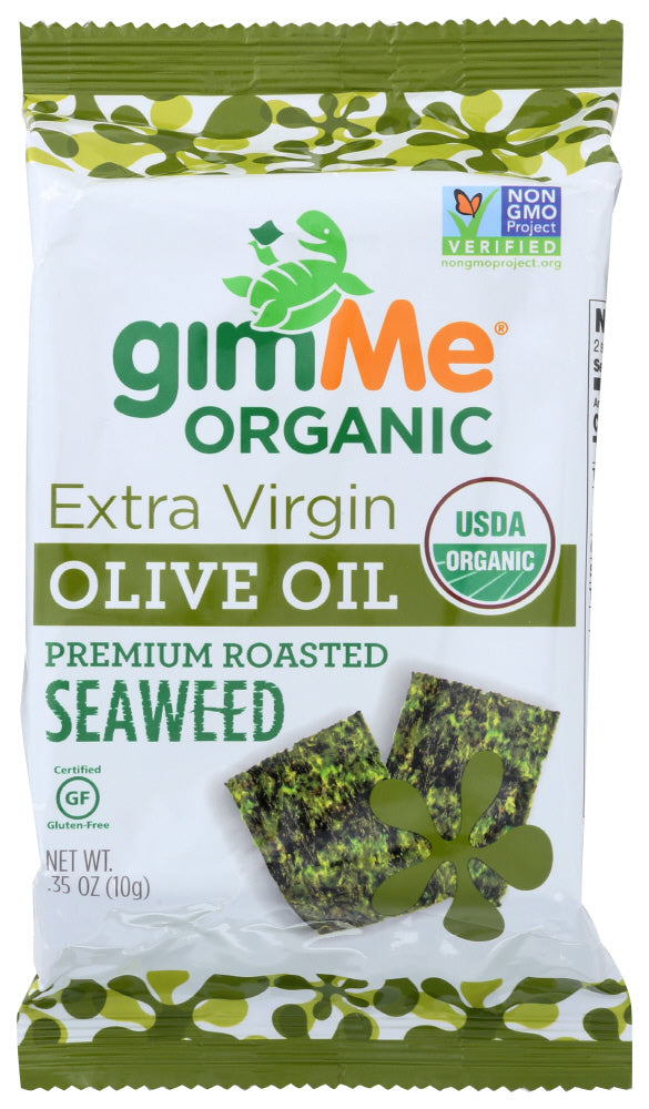 Gimme - Roasted Seaweed - Extra Virgin Olive Oil, 0.35oz (Pack of 12)