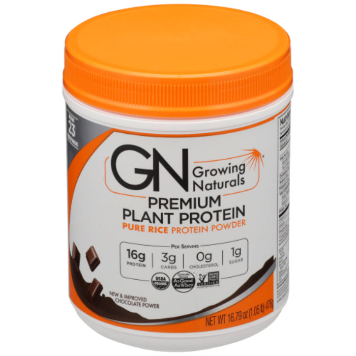 Growing Naturals - Protein Rice Powder Chocolate 16.8 Oz - Pack Of 1