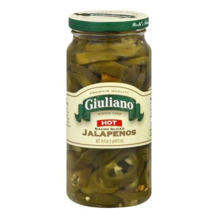 Giuliano -  Pepper jalapeños Sliced Ncho Hot 16 Oz - Pack Of 6