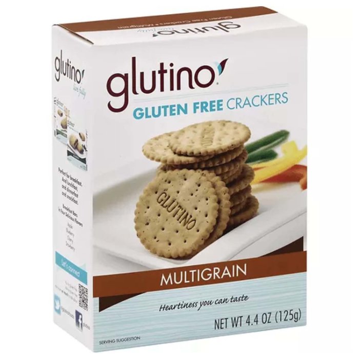 Glutino - Cracker Multigrain Gluten free, 4.4 Oz (Pack of 6)