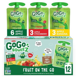 Gogo Squeez - Applesauce Apple Banana Strawberry 38.4 Oz - Pack Of 6