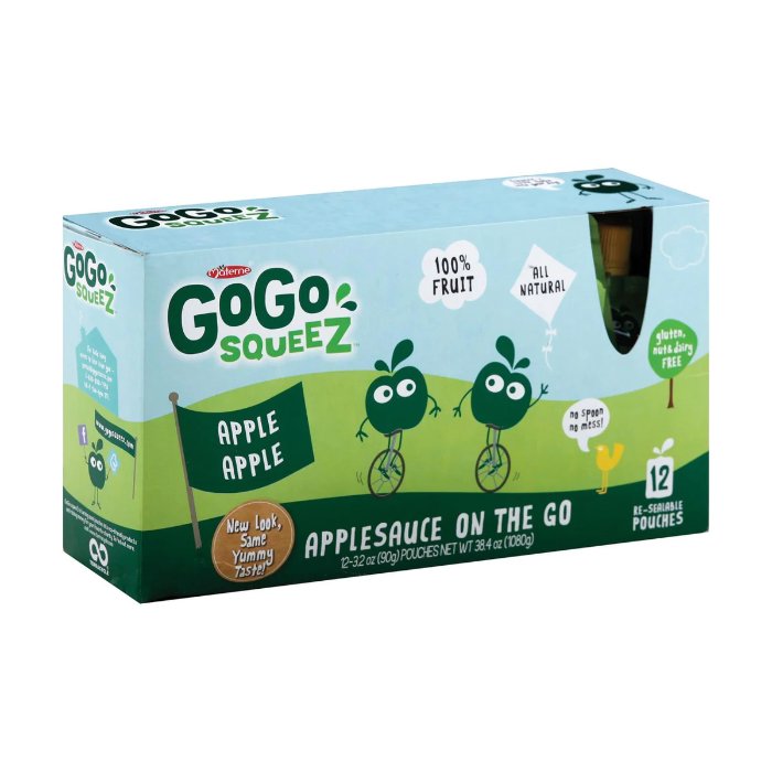 Gogo Squeez - Applesauce Apple X2 12 Pack, 38.4 Oz (Pack of 6)