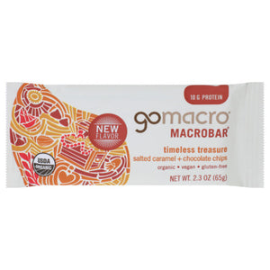 Gomacro Bar - Salted Caramel Chocolate Chip 2.3 OZ - Pack of 12