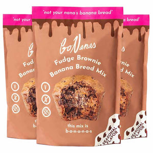 Gonanas - Mix Banana Bread Fudge Brownie, 12.4oz | Pack of 6