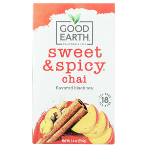 Good Earth Tea - Chai Sweet & Spicy, 18 Bags (Pack of 6)