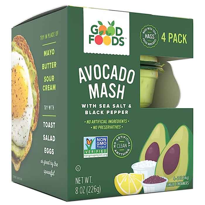 Good Foods - Dip Avocado Mash, 4Pk Single Single, 8oz  Pack of 6