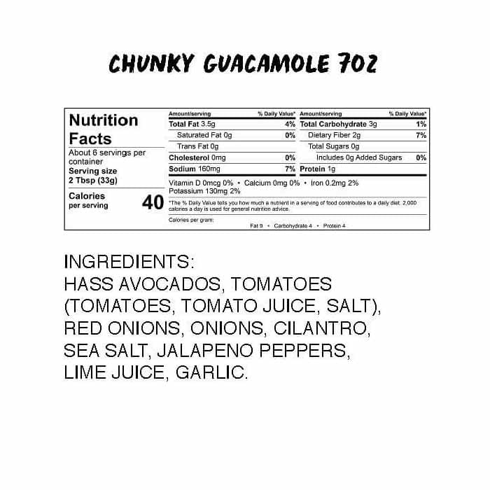 Good Foods - Dip Guacamole Chunky, 7oz  Pack of 8 - back