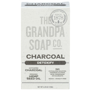 GRANDPAS - SOAP BAR CHARCOAL 4.25 OZ - Pack of 3