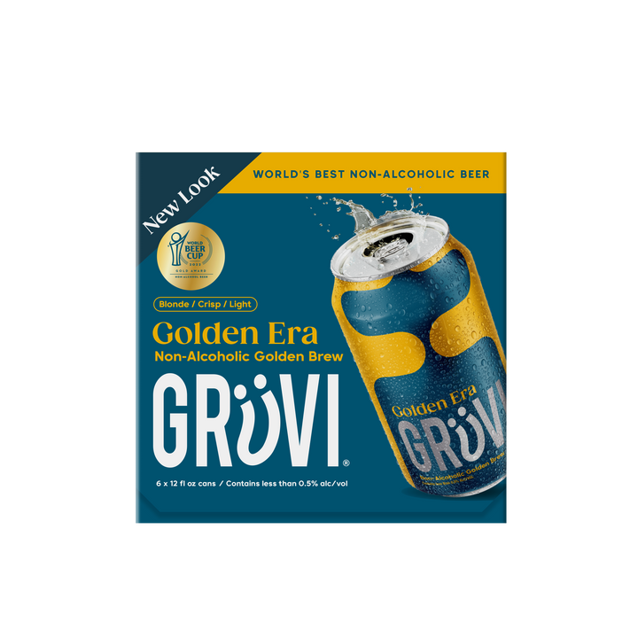 Grüvi - Non-Alcoholic Golden Lager, 6pk