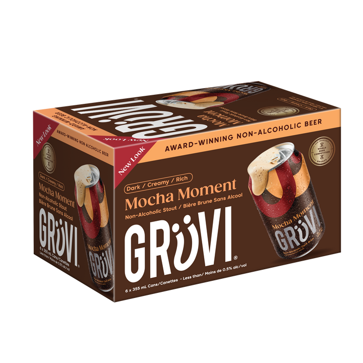 Grüvi - Non-Alcoholic Mocha Nitro Stout, 6pk