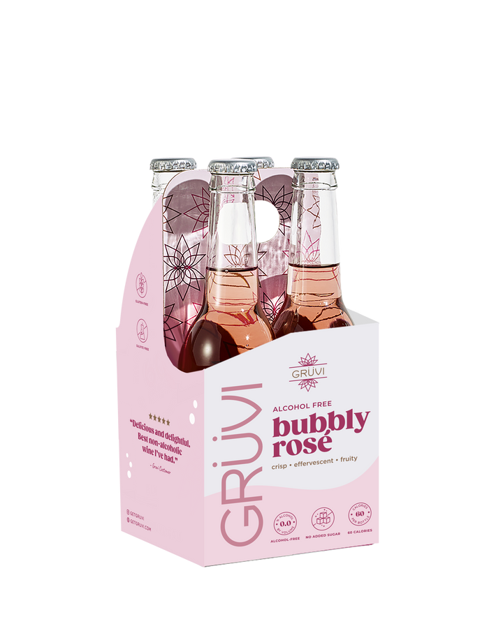 Grüvi - Non-Alcoholic Bubbly Rosé, 4pk