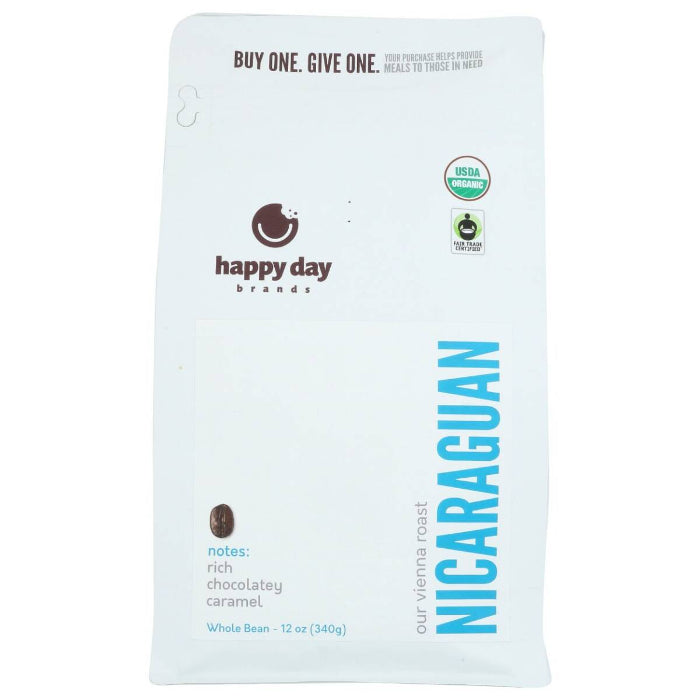 Happy Day Brands - Coffee Nicaraguan Whole Bean 12 Oz - (Pack of 6)