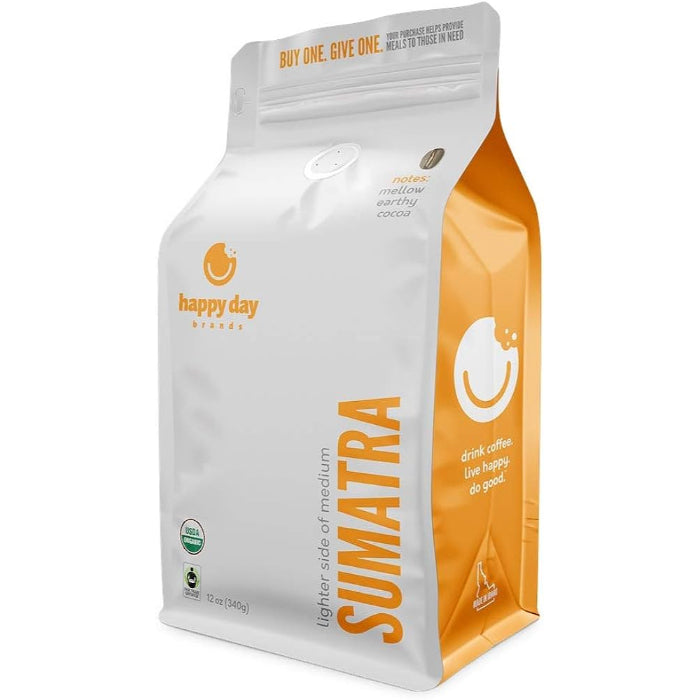 Happy Day Brands - Coffee Sumatra Whole Bean 12 Oz - (Pack of 6)