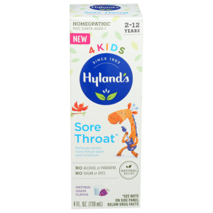 Hyland - Kids Sore Throat Grape 4 Fo - Pack Of 1