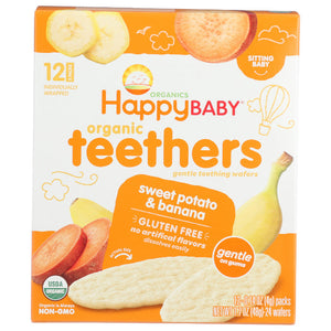 Happy Baby - Wafers Banana & Sweet Potato Organic 1.7 Oz - (Pack of 6)