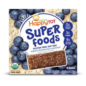 Happy Tot - Bar Blueberry Oatmeal 5pk 4.4 Oz - Pack Of 6