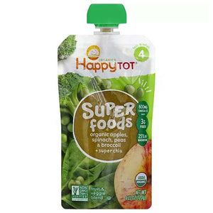 Happy Tot - Sprouts Appl Spinach Peas Broccoli Or 4.22 Oz - Pack Of 16