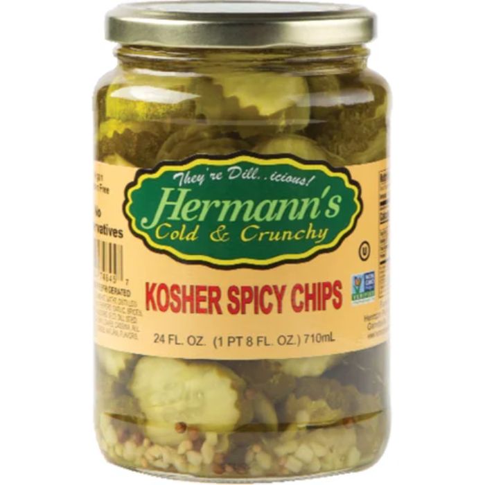 Hermanns - Pickle Kosher Spicy Chips 24 Oz - Pack Of 12