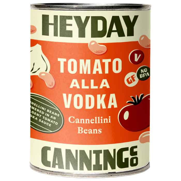 Heyday Canning Co - Beans Cannellini Tomtao Vodka, 15oz  Pack of 6