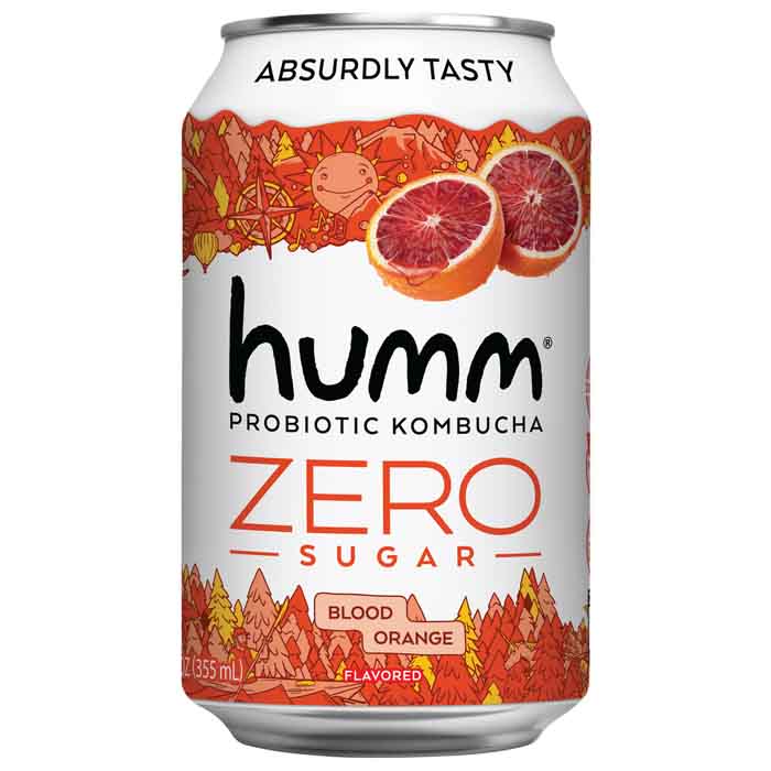 Humm - Kombucha Blood Orange Zero, 12fo  Pack of 6
