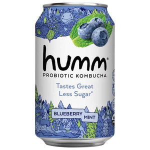 Humm - Kombucha Bluberry Mint Zero, 12fo | Pack of 6