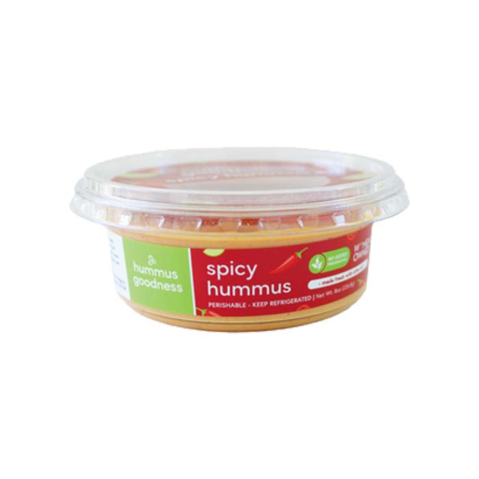 Hummus Goodness - Hummus Spicy, 8oz  Pack of 6