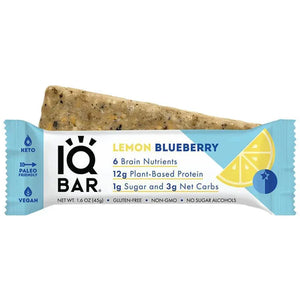 IQ BAR - BAR LEMON BLUEBERRY 1.6 OZ - Pack of 12