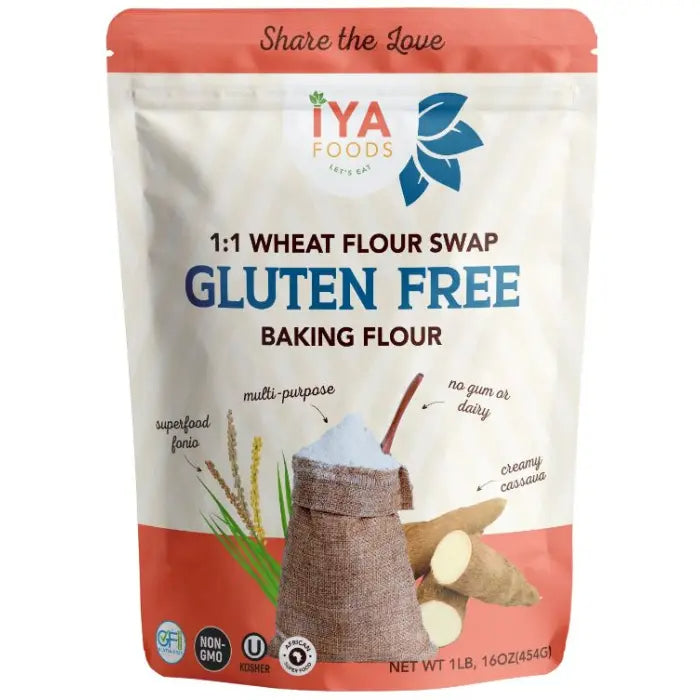 IYA FOODS LLC - BAKING MIX GLUTEN FREE 1 LB - Pack of 6
