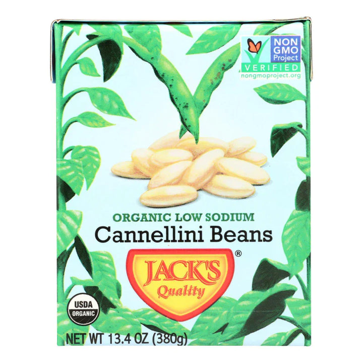Jacks Quality - Bean Cannellini Lw Sodium Org 13.4 Oz - Pack Of 8