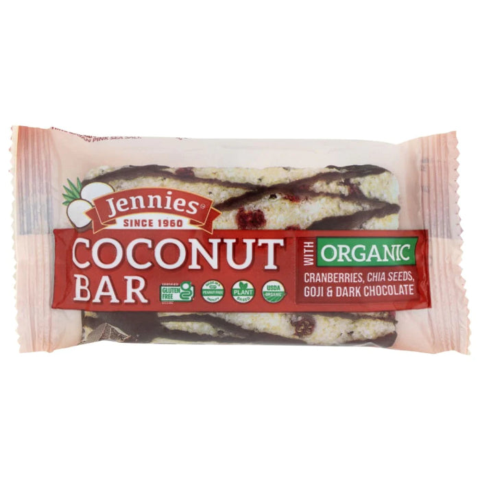 Jennies - Bar Coconut Goji Moji Raw Organic 1.5 Oz - (Pack of 12)