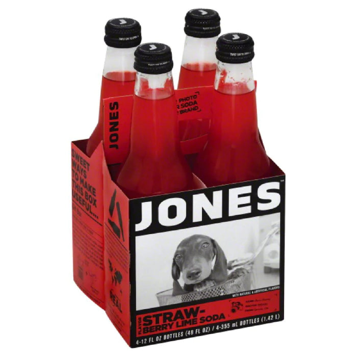Jones - Soda 4Pk Strawberry Lime 48 Fo - (Pack of 6)