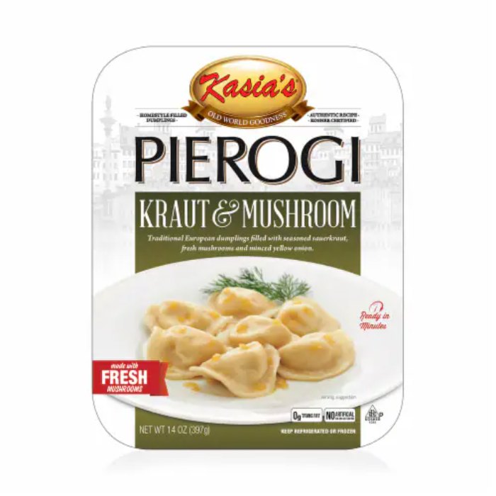 Kasias - Pierogi Kraut Mushroom 14 Oz - Pack Of 6