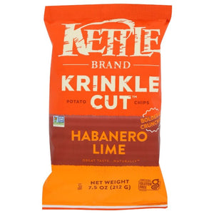 Kettle Foods - Chip Potato Habanero Lime 7.5 Oz - Pack Of 12