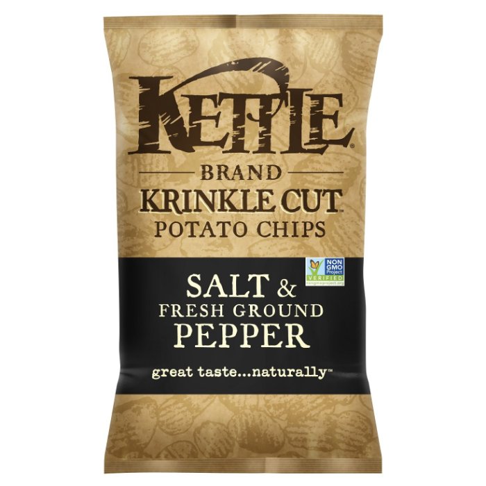 Kettle Foods - Chip Potato Krinkle Salt & Pepper 13 Oz - Pack Of 9