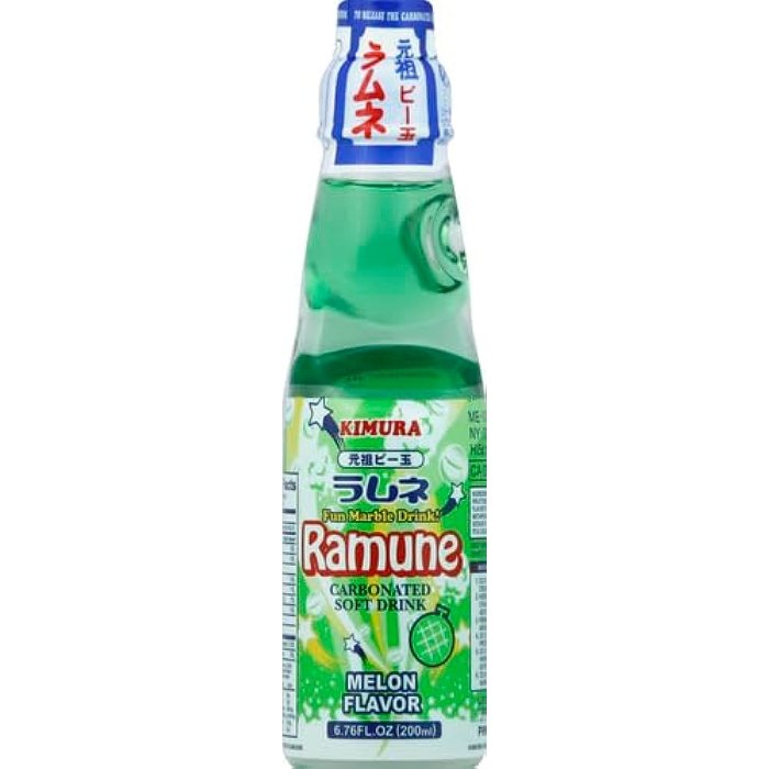 Kimura - Bev Ramune Melon 6.76 Oz - Pack Of 18