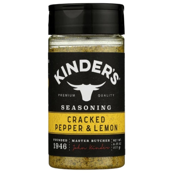 Kinder's - Rub Cracked Pepper Lemon, 6.75 Oz