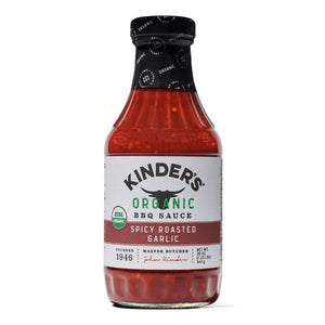 Kinder's - BBQ Spicy Roasted Garlic Organic Sauce, 20 Oz - Pack Of 6