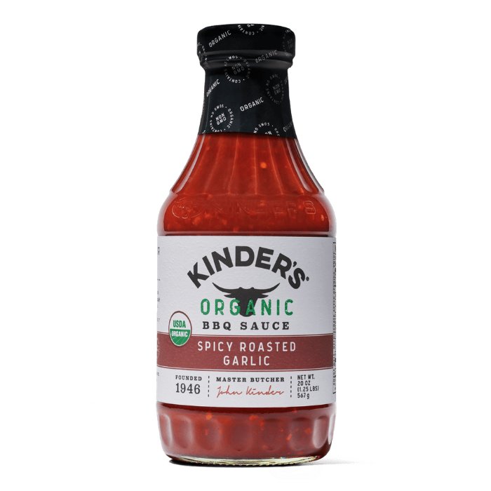 Kinder's - BBQ Spicy Roasted Garlic Organic Sauce, 20 Oz