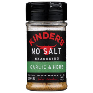 Kinder's - Spice No Salt Garlic Herb, 2.4 Oz - Pack Of 8