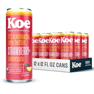 Koe - Kombucha Strawberry Lemonade, 12fo | Pack of 12