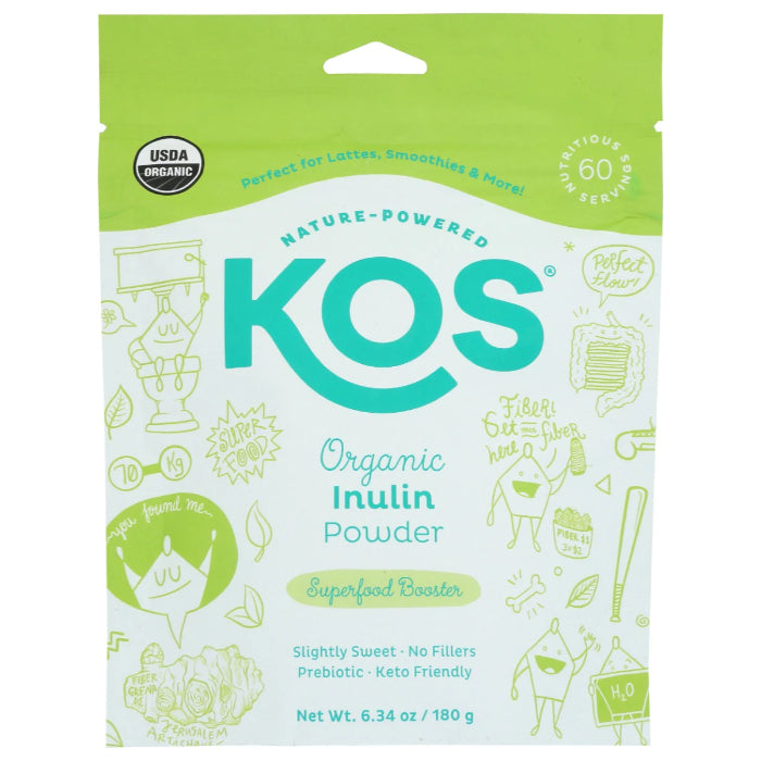 Kos - Organic Superfood Inulin 3G Powder, 6.3 Oz